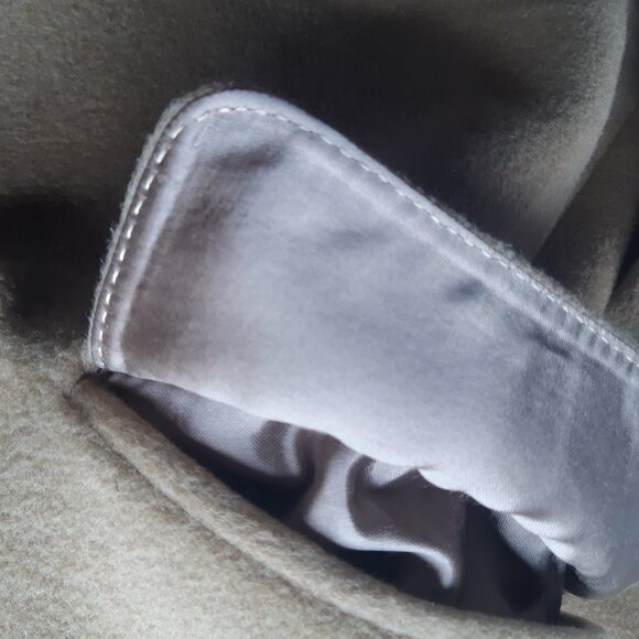 Aquascutum SZ 44R Cashmere & Wool Tan Overcoat - Picture 11 of 16